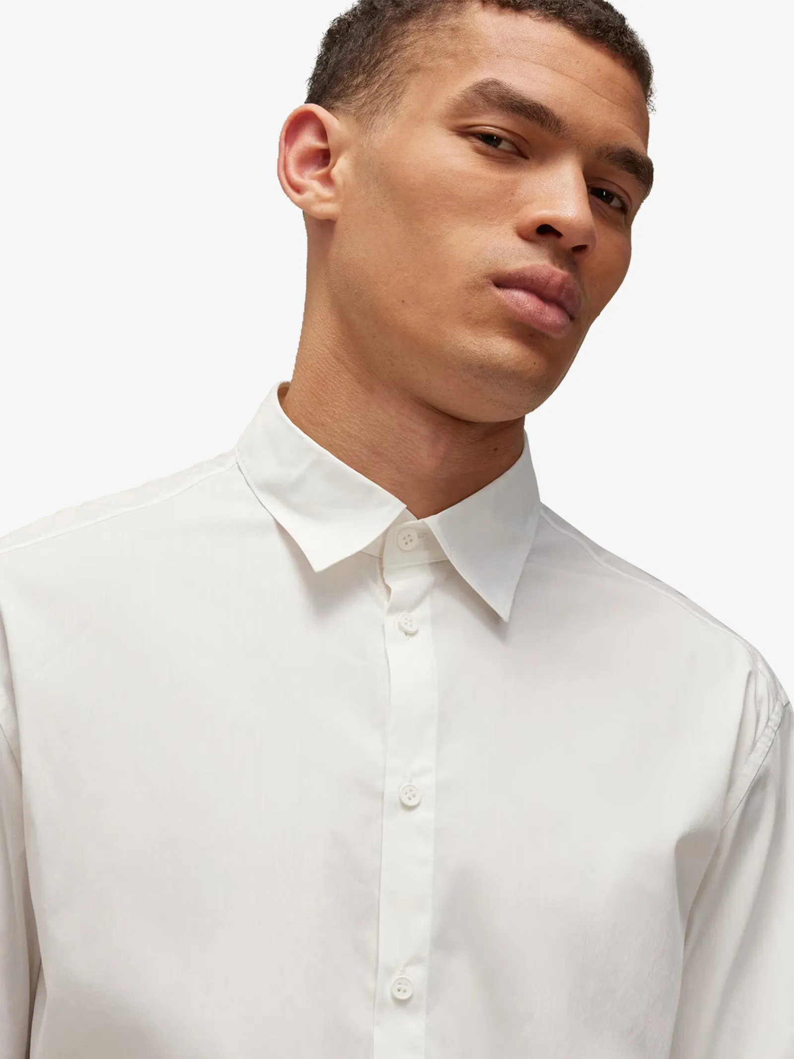 Camicia Graphics JE9273 uomo cotone bianco