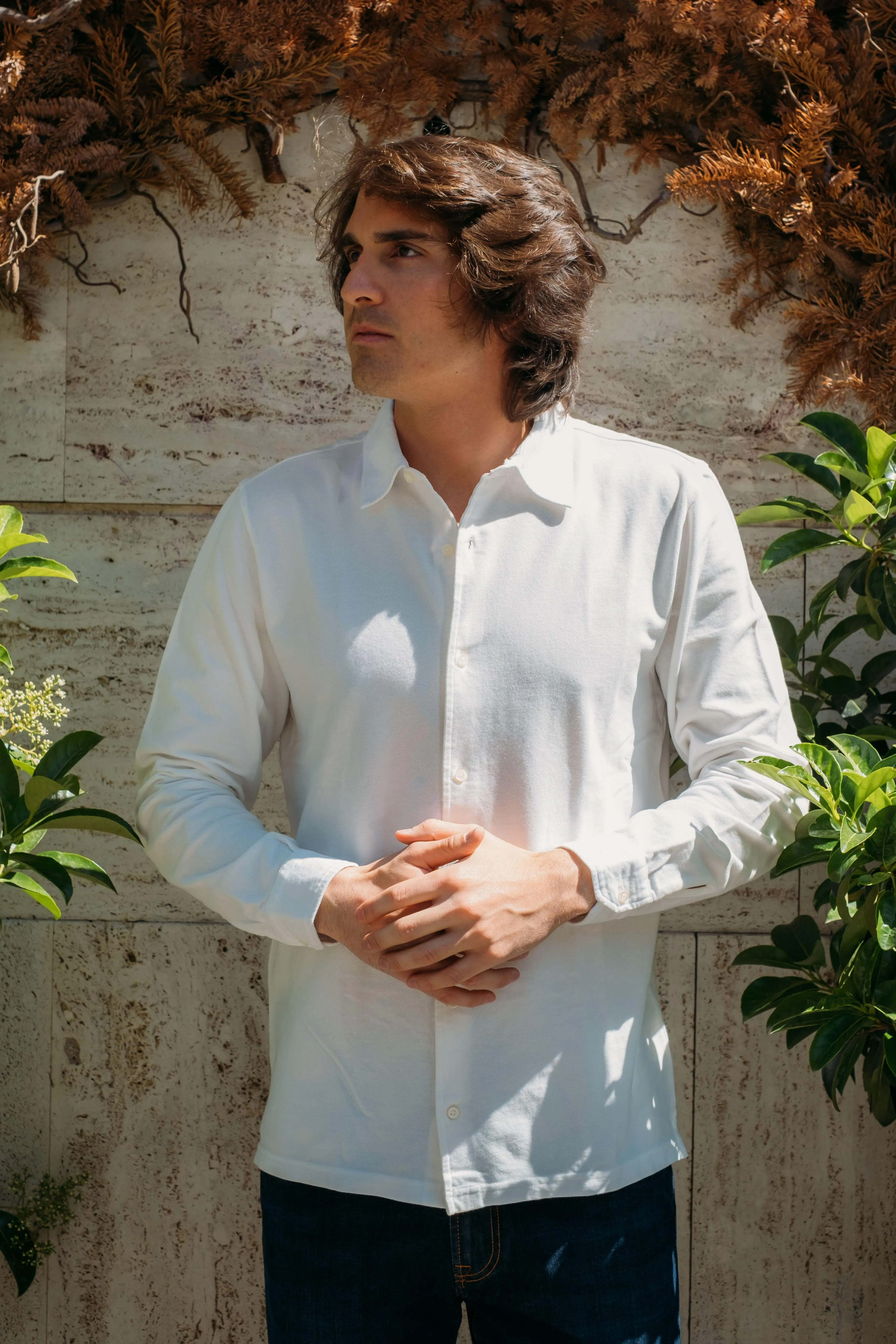 Camicia in Piquet Bianco