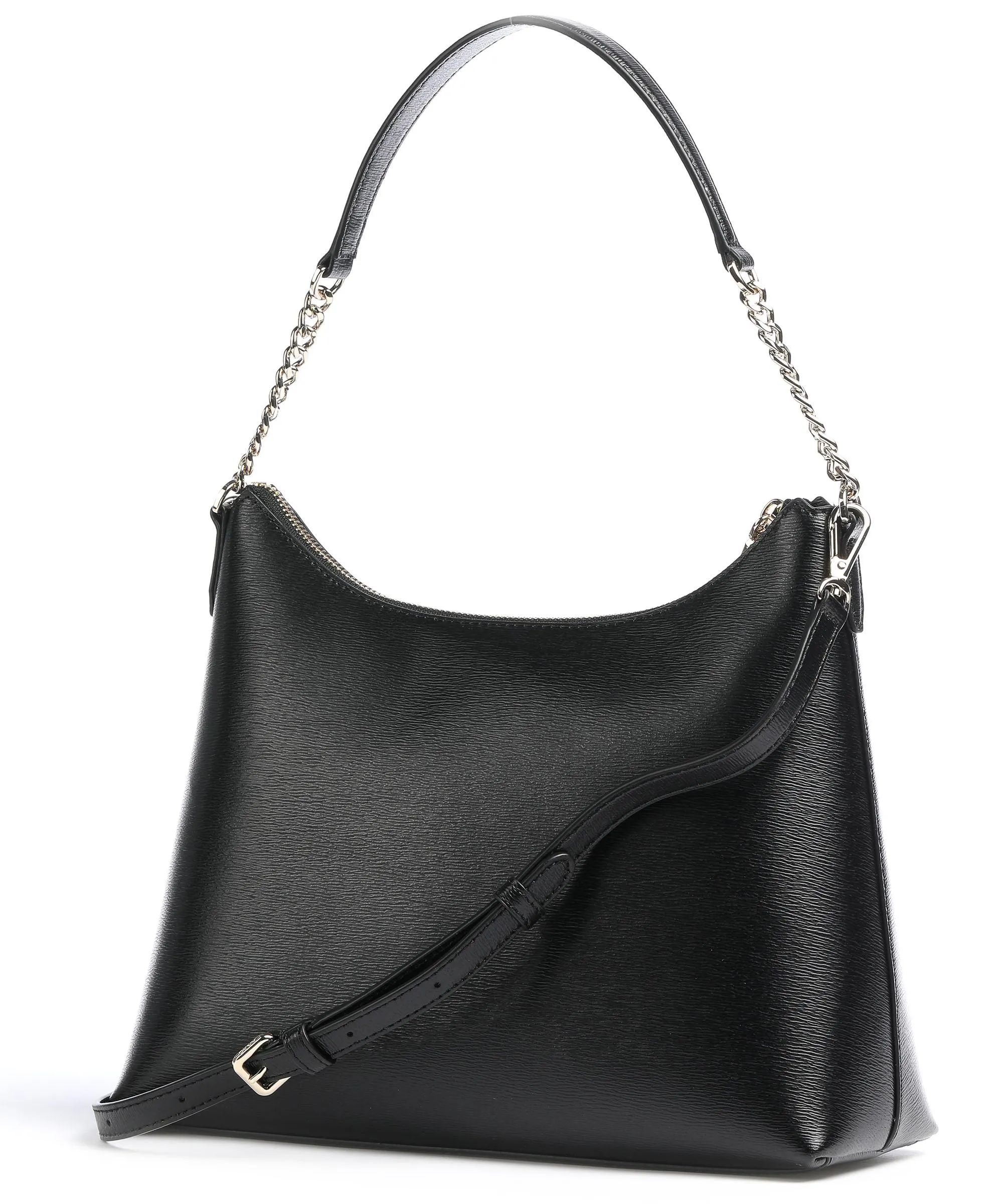  DKNY Bryant Borsa hobo pelle di vacchetta saffiano nero  