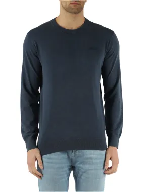 Maglia girocollo in cotone e seta