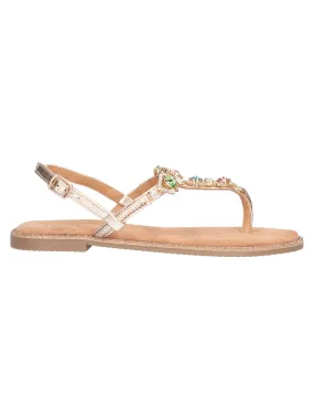 Sandalo infradito keys da donna oro