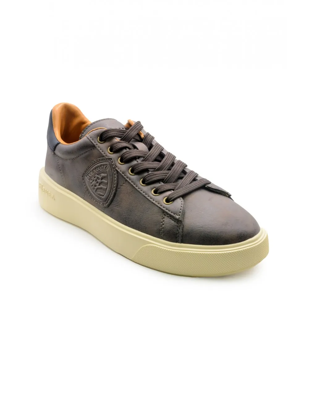 SCARPE BLAUER UOMO MARRONI E BLU DKB/NVY DARK BROWN/NAVY - F4BUCK01/NUB
