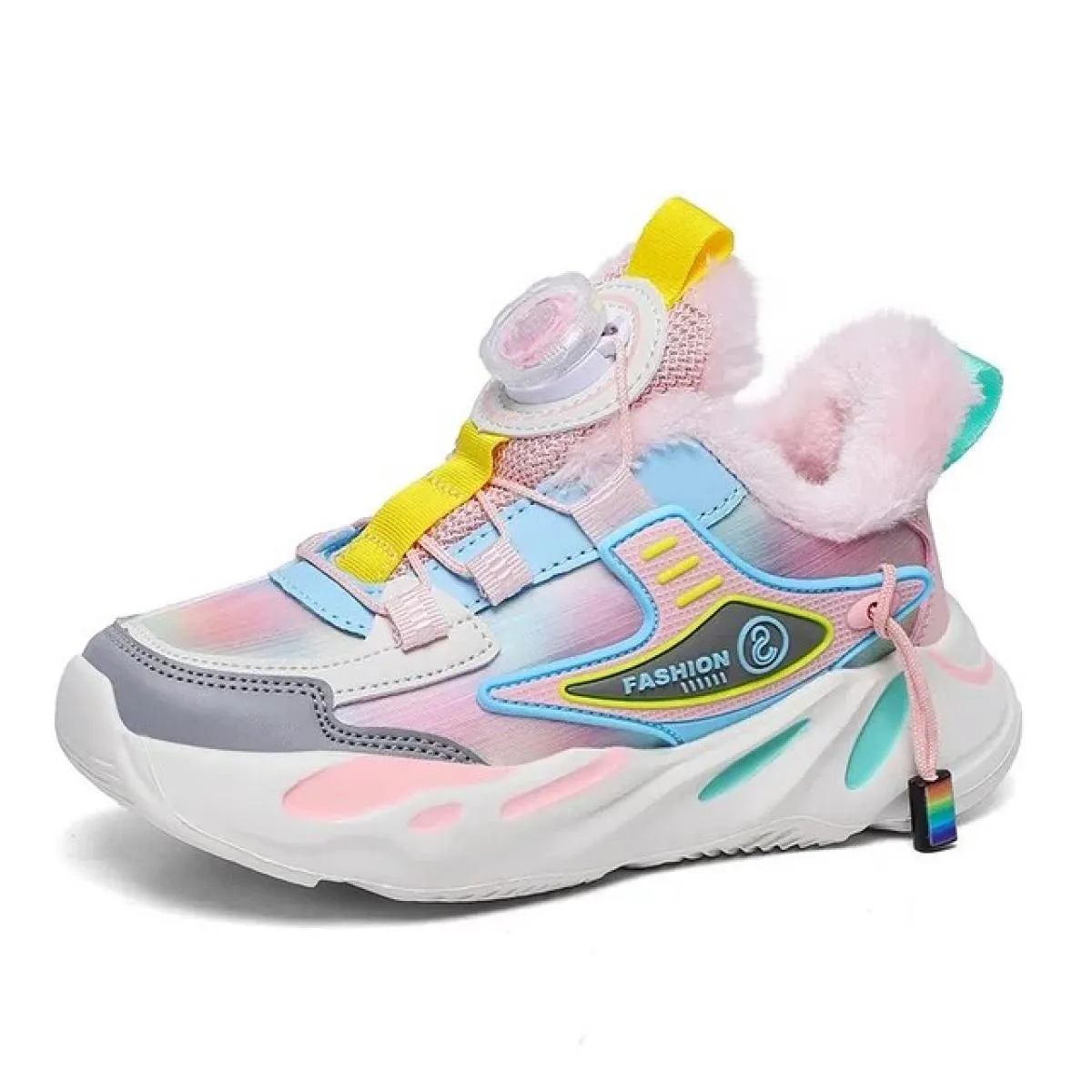 Scarpe per bambini da ragazza Impermeabili Comode Resistenti all'usura Antiscivolo Plus Velluto Mantieni caldo Camminate all'ape