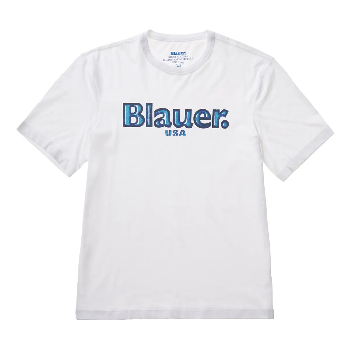 T-Shirt Blauer Con Logo sfumato