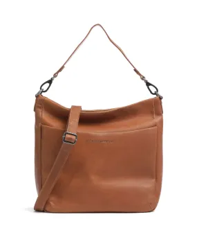  The Chesterfield Brand Cow Wax Pull Up Regina Borsa hobo pelle a grana fine cognac  