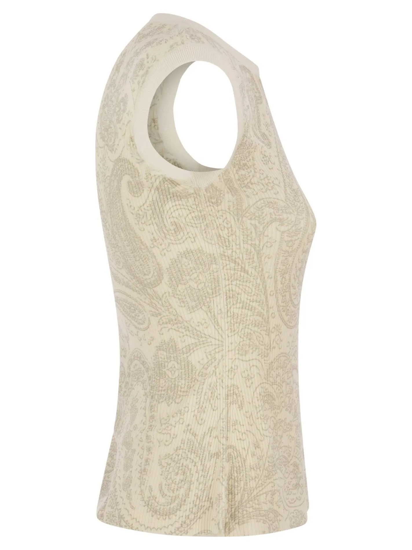 Top in seta, viscosa Paisley